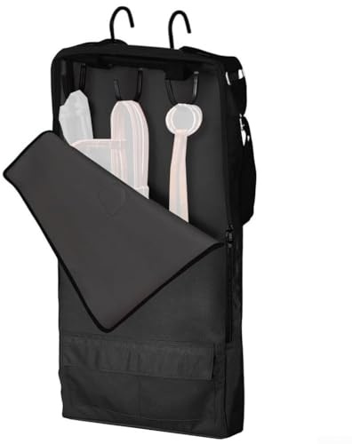 Pferde-Zaumzeug-Tasche, tragbar, wasserdicht, Aufbewahrungstasche mit Tragegurten, organisierte Fächer, mit 3 Hakenleiste, für Pferdezubehör (schwarz)