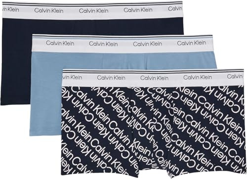 Calvin Klein Herren 3er Pack Boxershorts Trunks Balance Low Rise