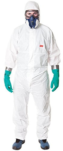 3M 4545XL Schutzanzug, Typ 5/6, Größe XL, Weiß