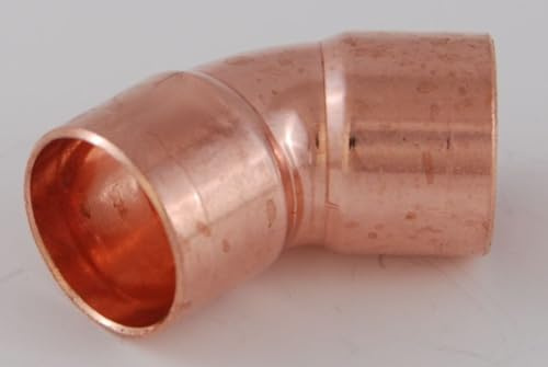 5x Kupferfitting Bogen 28 mm 45 Grad 5041 i/i Lötfitting copper fitting CU
