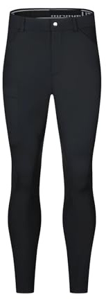 GIYXHU Reithosen Halbsilikon-Reithose for Herren; Reithose ; Hochelastische, eng anliegende, schnelltrocknende Jodhpur-Hose; Silikon(M)