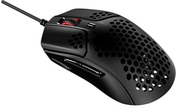 HyperX Pulsefire Haste Gaming-Maus – Ultraleicht, 59g, Wabenschale, Hex-Design, HyperFlex-Kabel, bis zu 16.000 DPI, 6 programmierbare Tasten