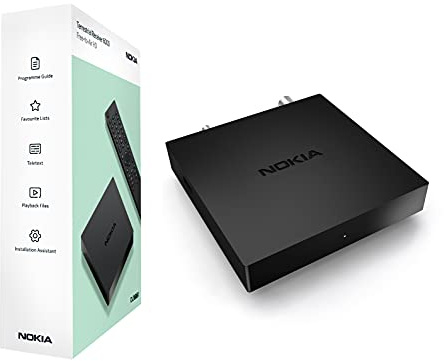 Nokia 6000 DVB-T/DVB-T2 HD Terrestrischer Receiver mit Fernbedienung, digitalem TV-Programm, HDMI, USB-Stick und Festplattenanschluss