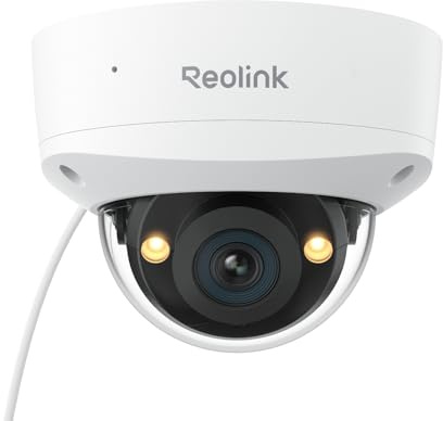 Reolink 12MP Vandalismusgeschützte PoE-Sicherheitskamera außen, RLC-1240A | PoE Kamera mit 145° Weitwinkel, Farbnachtsicht, Zwei-Wege-Audio, Smarte Personen-/Fahrzeug-/Tiererkennung &IP67 Wetterschutz