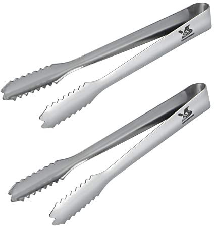 MSY BIGSUNNY Eiszange aus Edelstahl, 18 cm, Servierzange, 2 Stück