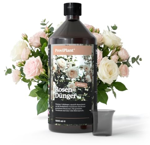 ProviPlant Rosen Flüssigdünger – Für Beet-, Strauch- & Kletterrosen – 1 Liter Konzentrat für bis zu 200 Liter Gießwasser – Indoor & Outdoor – Made in Germany