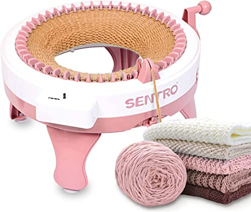 FYGAIN SENTRO 48 Nadeln Strickmaschine mit Reihenzähler für Erwachsene/Kinder, Dualmodus Strickmaschine für Socke, Mütze und Schal