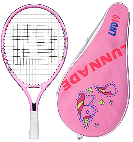 LUNNADE Tennisschläger für Kinder Junior, 19/21/23/25 Zoll Jugend Tennisschläger mit Hülle, geeignet für Anfänger Jungen und Mädchen Alter 3-12