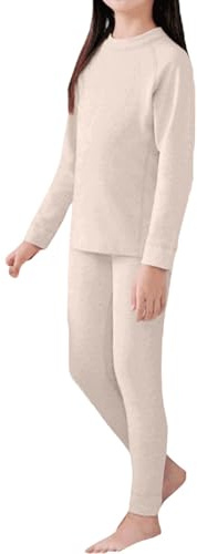 Thermounterwäsche Kinder Unisex Merinowolle Thermoset für Jungen Mädchen Baby Winter Herbst Warm Bequem Skiunterwäsche Herfstondergoedset Gymnastikanzug Trainingsanzug Thermoanzug