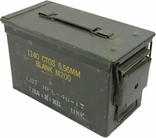 A.Blöchl Originale gebrauchte Munitionskiste der U.S. Army für 300 Patronen Kaliber 7,62 Metallkiste Mun-Kiste Behälter Metallbox