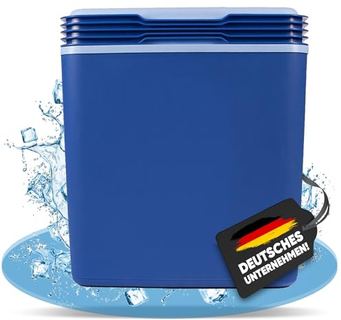 NEMT Kühlbox 32 Liter – Thermobox für Camping & Picknick – Leichtes Design | Passive Kühlung mit Kühlakkus, 2,4 kg, Tragegriff, Kunststoff, Lieferung ohne Kühlakkus