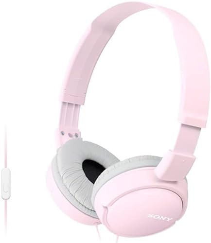 Sony MDR-ZX110AP faltbarer Bügelkopfhörer mit Headsetfunktion, Mit Mikrofon, Rosa