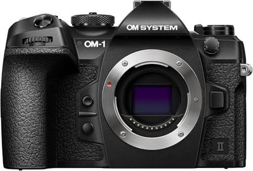 OM SYSTEM OM-1 Mark II Systemkamera - 20MP Stacked BSI Sensor - Schwarz | Micro Four Thirds Kamera mit 5-Achsen-Bildstabilisierung, IP53 Wetterschutz, High-Speed Autofokus und Live ND Filter