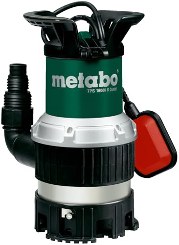 Metabo Kombi-Tauchpumpe TPS 16000 S Combi (0251600000) Karton, Nennaufnahmeleistung: 970 W, Max. Fördermenge: 16000 l/h, Max. Förderhöhe: 9.5 m