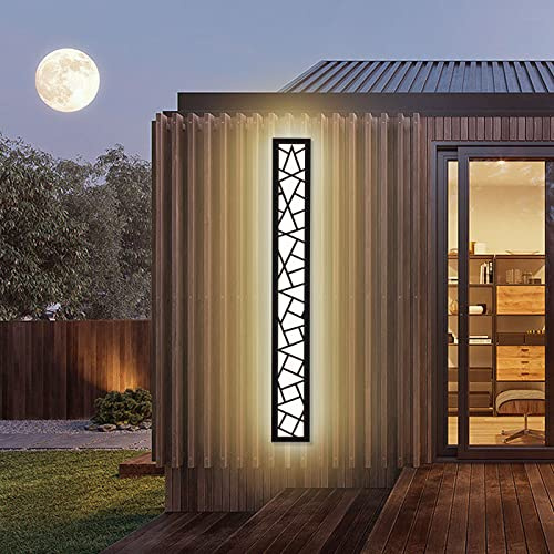 AOEH LED Wandleuchte Lange Wandlampe Wasserdicht Ip65 LED Wandbeleuchtung Im Innen-und Außenwandleuchte,aluminium Außenlamp Vogelnest Wandleuchte Für Terrasse Garten Veranda Garage,Warmweiß,L100cm*1