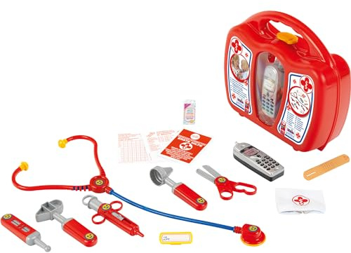 Theo Klein 4350 Arztkoffer mit Handy | Robuster Koffer mit Stethoskop, Spritze und vielem mehr |Spielzeug für Kinder ab 3 Jahren