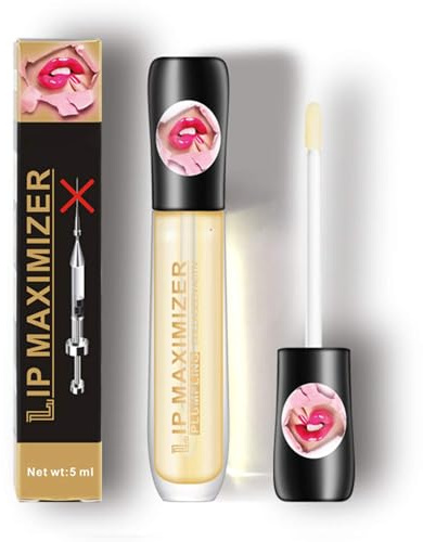 GL-Turelifes Lip Plumper Lipgloss, Lip Maximizer Balm Plumper Lip Extremes Volumen, Heathly Enhancer Hydrated Lips, Feuchtigkeitsspendende, Beseitigung von Trockenheitsfalten