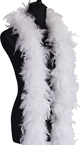 wangruida Feder-Boa Truthahnfedern. für Tanzen Hochzeit Basteln Party Dekoration