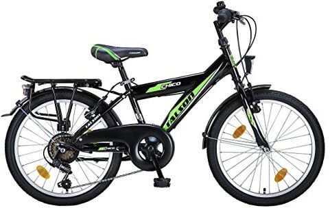 20 Zoll Kinderfahrrad mit Shimano 6-Gang und Beleuchtung nach STVO Blackgreen