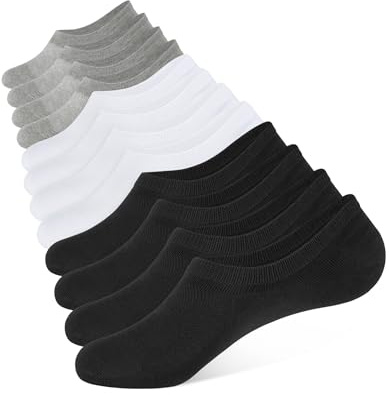 CLOSEMATE 6 Paar No-Show Socken Herren & Damen mit rutschfestem Silikon | Leichte Sneakersocken für Sommer, mit atmungsaktivem Netzgewebe, ideal für den Alltag, verstärkte Zehen & Fersen, Größe 35-50