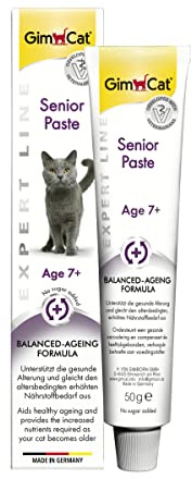 GimCat EXPERT LINE Senior Paste - Funktionaler Katzensnack unterstützt gesunde Alterung von Katzen ab 7 Jahren - 1 Tube