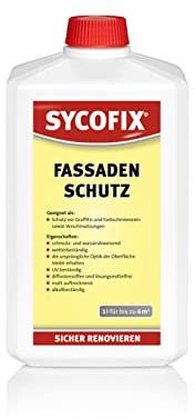 SYCOFIX Fassadenschutz 1 l, UV- und wetterbeständig, atmungsaktiver transparenter Schutz