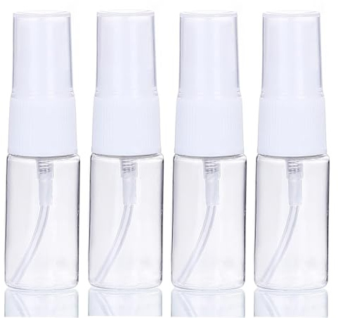 Luxiremi 4 Stück 20ml Sprühflaschen Kleine,Tragbare Nachfüllbare Sprühflaschen,parfümzerstäuber,Transparente Leer Feinen Nebel Sprühflasche,Wiederverwendbare Reisesprayflasche für Haar, Aromatherapie