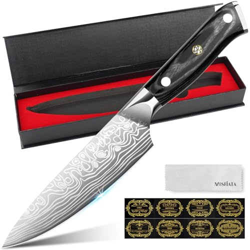 MOSFiATA Kochmesser 15cm Scharfes Küchenmesser Fleischmesser Allzweckmesser | kleines Chefmesser aus rostfreiem deutschem Edelstahl 1.4116 mit Komfortabler Holzgriff