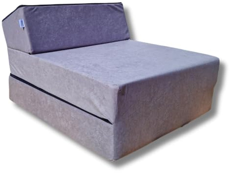 Natalia Spzoo – 3-teilige klappbare Schaumsessel (160 x 60 x 12 cm) gemütliche Faltmatratze für einen erholsamen Schlaf – Klappmatratze mit Schaumstoffkern & abnehmbarem Bezug