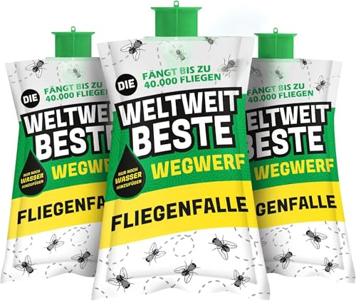 Luigi's Beste Fliegenfalle für Draußen - Fliegenfänger Beutel - Fliegenabwehr Outdoor - Fliegenköder für den Außenbereich - Fliegen Fänger Fliegen Falle - Fly Trap