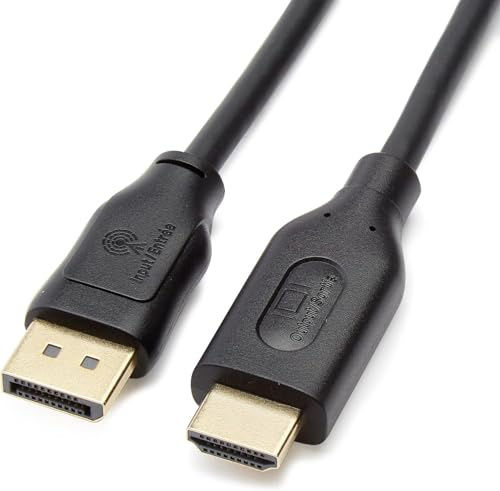 AmazonBasics DisplayPort auf HDMI Kabel mit vergoldeten Steckern 4.5 m