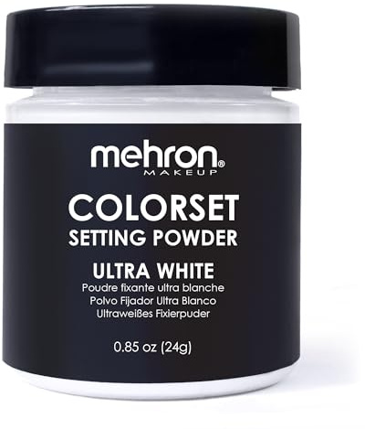 Mehron Make-up Setting Powder | Loses Puder-Make-up | Fixierpuder (Ultra White) (28 g)