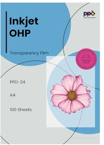 PPD 100xA4 Inkjet Premium Overheadfolie für vollfarbige Ausdrucke in höchster Qualität PPD-34-100