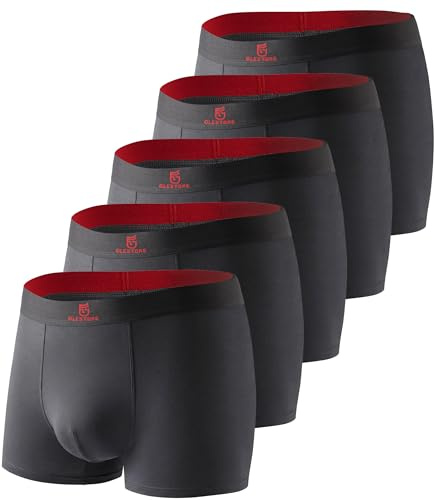 GLESTORE Modal Unterhosen Männer Boxershorts Herren 5er Pack Underpants | Herren Unterhosen Boxershorts Atmungsaktive Unterwäsche Herren Geschenke Ohne Kratzenden Zettel Retroshorts
