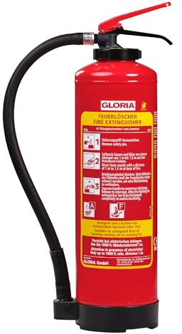 Gloria FB6EASY 6l Fettbrand Feuerlöscher Schaum inklusive Halterung und Plakette