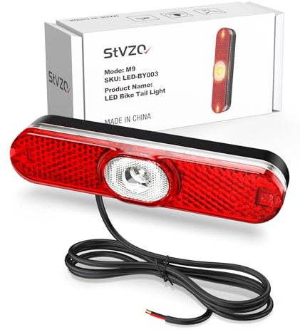 SYACHI E Bike Rücklicht mit Bremslichtfunktion, Fahrradrücklicht LED 6-58V, E-Rücklicht Fahrrad für Gepäckträger, StVZO Zugelassen Rückleuchte Ebike & IPX6 Strahlwasserfes, Fahrrad Bremslicht