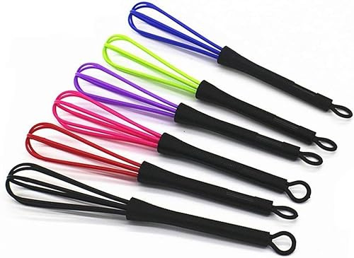 Mini-Schneebesen zum Mischen von Haarfärbefarben, Ballon-Salon, Friseure, Haarfarbe, Creme-Schneebesen, Küche, Mixer-Werkzeug zum Mischen, Rühren, Schlagen und Rühren, 17,8 x 3 cm, 6 Stück