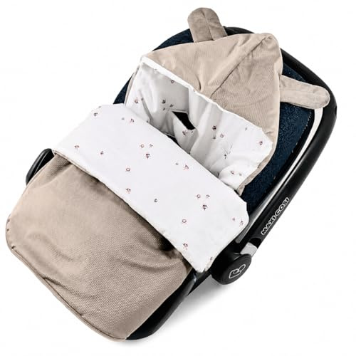 BABEES Baby Fußsack für Babyschale leicht dünn ganzjährig Sommer Frühling, Babyfußsack Übergang Einschlagdecke Autositz Kinderwagen