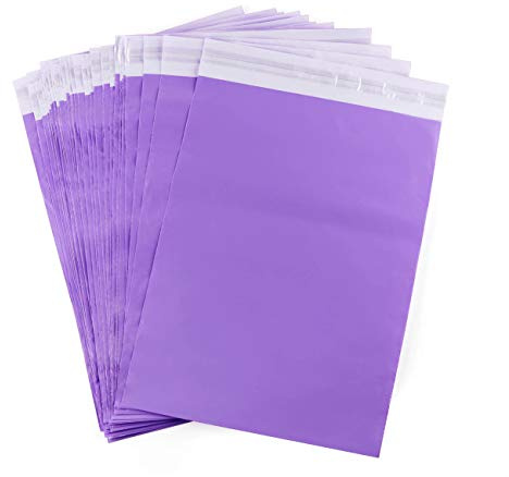 Anstore 60 Versandbeutel Plastik Versandtaschen, Lila Blickdicht Versandtasche Wasserdichte Plastikversandbeutel, Selbstklebend Versandtüten aus Plastik für Kleidung und Textilien, 30 x 40 cm