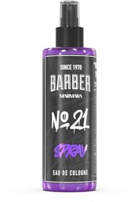 Barber Marmara No.21 Eau De Cologne Turkish Amber Woody Musk 400ml | Amber Woody Musk Fragrance with Long Lasting Scent. Turkish Barbershop Quality Aftershave Spray for Men.