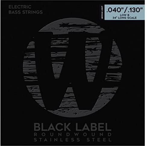 Warwick Bass Saiten,5er,40-130,Black Stainless Steel