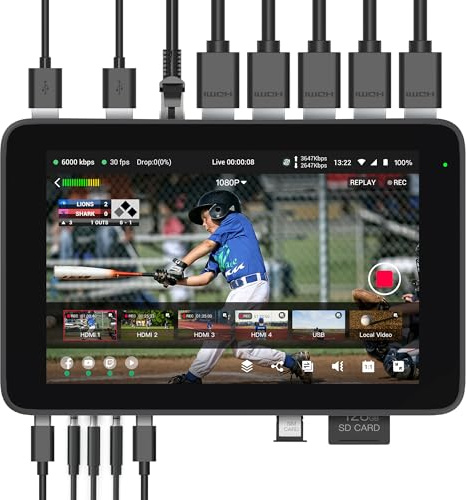 YOLOLIV YoloBox Ultra, für horizontales/vertikales Live-Streaming | Gleichzeitiges plattformübergreifendes Streaming, Encoder, Monitor, Umschalter und Recorder, ISO-Aufzeichnung, RTMPS