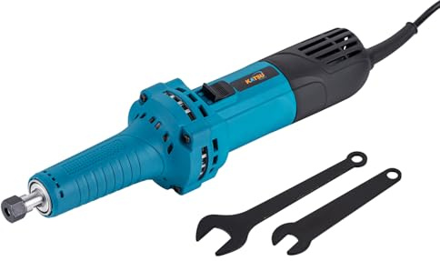 KATSU Tools Stabschleifer, 710 W, 6 mm Spannfutter mit Feststellmutter, kompakter Zylindergriff, elektrischer Geradschleifer, Rotationswerkzeug zum Schleifen und Polieren im Bauwesen