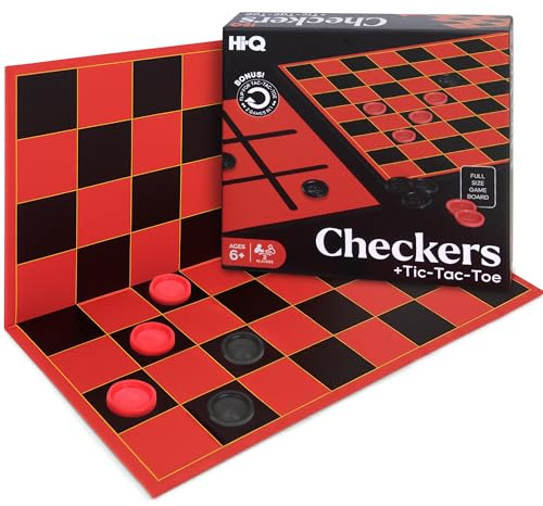 Point Games Damebrett für Kinder – Lustiges Schachbrettspiel für Jungen und Mädchen – Ineinandergreifende Dame mit faltbarem, strapazierfähigem Brett