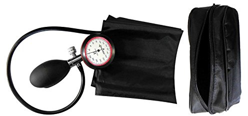 TIGA-MED Aneroid Blutdruckmessgerät Oberarm – manuell, 1-Schlauch – mit Etui & Klettmanschette – MDR-konform mit Seriennummer – präzise Messung für Praxis & Pflege
