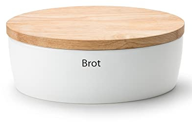Continenta Brottopf oval mit Holzdeckel, 36 x 23 x 13,5 cm