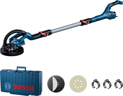 Bosch Professional Gipsschleifer Giraffe GTR 550 (Schleifscheiben-Set, Schleifpapier, Schlauchklemme, Koffer)