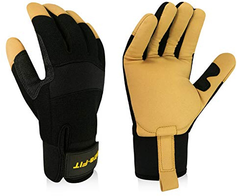 Intra-FIT Vibrationsschutzhandschuhe ISO10819 EN388 Vibrationsschutz-Sicherheitshandschuhe Schlagfeste Mechanikerhandschuhe Antivibrations MechanicsHandschuhe Schock-Absorber Arbeitshandschuhe (XL)