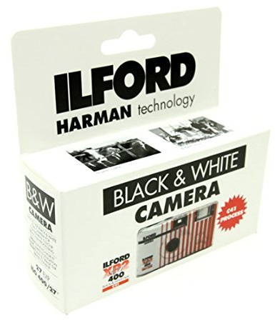 Ilford XP2 Super Einwegkamera mit Blitz (27 Aufnahmen) schwarz und weiß Film cat1174186, 2-Pack