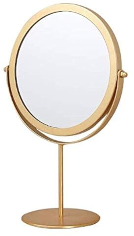 SZETOSY Tischspiegel – Goodchanceuk Metall-Drehspiegel, freistehend, verstellbar, 19 cm, rund goldfarben…